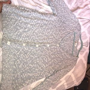 blue/gray knit sweater